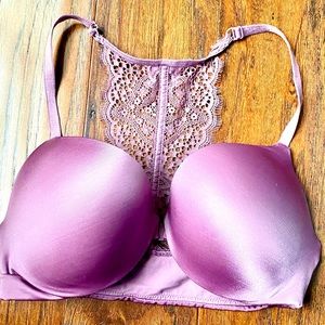 Victoria’s Secret FrontClose so obsessed pushup Bra studded lace Lavender 34C